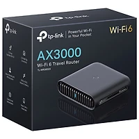 Routeur de voyage portatif sans fil bibande Wi-Fi 6 AX3000 de TP-Link (TL-WR3002X)