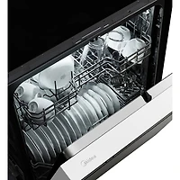 Lave-vaisselle encastrable 24 po 52 dB de Midea (MDF24P2BWW) - Blanc