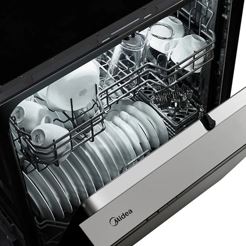 Midea 24" 52dB Built-In Dishwasher (MDF24P2BST) - Stainless Steel
