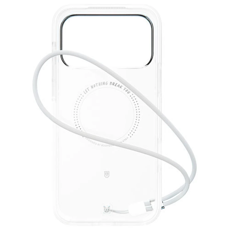 BodyGuardz Ace Pro Fitted Soft Shell Case with MagSafe for iPhone 17 Pro - Clear/White