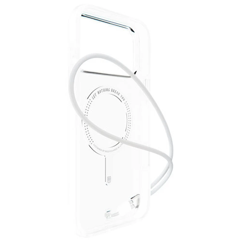 BodyGuardz Ace Pro Fitted Soft Shell Case with MagSafe for iPhone 17 Pro - Clear/White