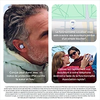 Écouteurs boutons 100 % sans fil à suppression du bruit Pixel Buds 2a de Google - Iris