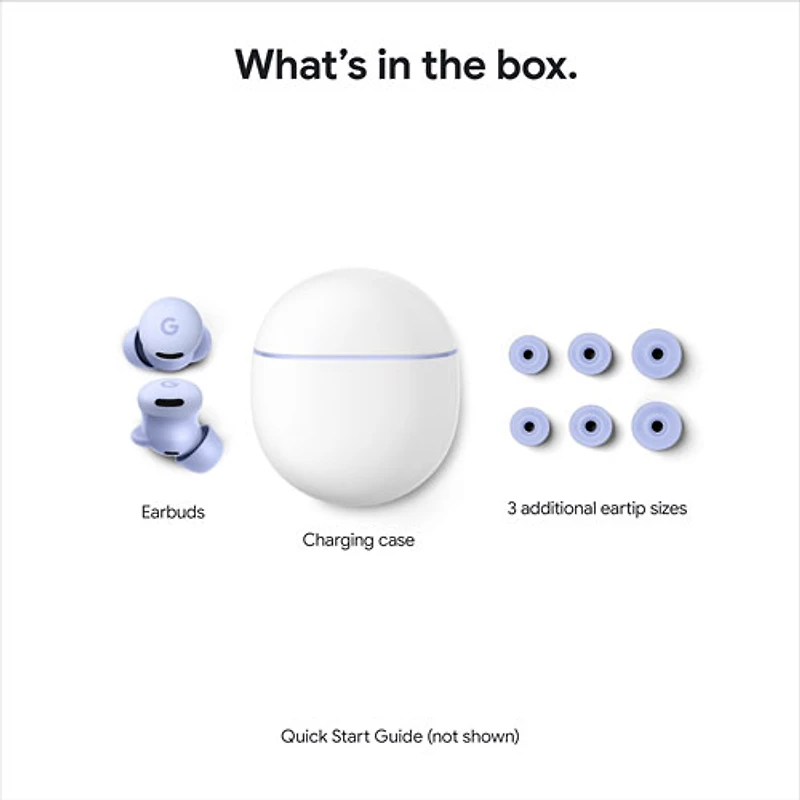 Écouteurs boutons 100 % sans fil à suppression du bruit Pixel Buds 2a de Google - Iris