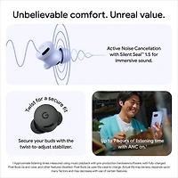 Écouteurs boutons 100 % sans fil à suppression du bruit Pixel Buds 2a de Google - Iris