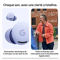 Écouteurs boutons 100 % sans fil à suppression du bruit Pixel Buds 2a de Google - Iris