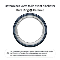 Anneau d'activité et de suivi du sommeil Oura Ring 4 en céramique - Minuit - Taille