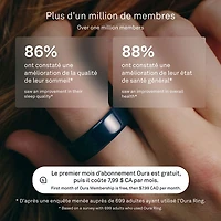 Anneau d'activité et de suivi du sommeil Oura Ring 4 en céramique - Minuit - Taille