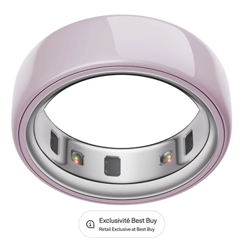 Oura Ring 4 Ceramic Sleep & Fitness Smart Ring - Petal - Size