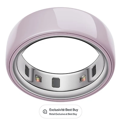 Oura Ring 4 Ceramic Sleep & Fitness Smart Ring - Petal - Size