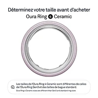 Anneau d'activité et de suivi du sommeil Oura Ring 4 en céramique - Pétale - Taille