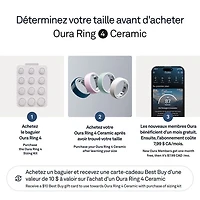 Anneau d'activité et de suivi du sommeil Oura Ring 4 en céramique - Marée - Taille 13 - Partenariat exclusif de Best Buy