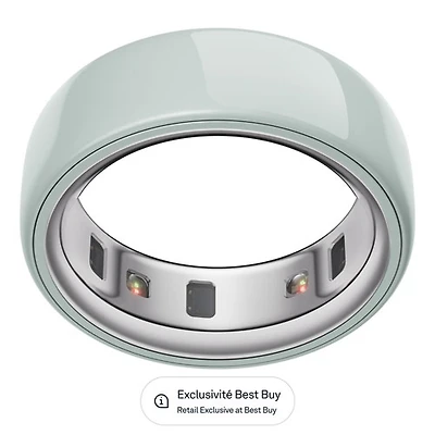 Oura Ring 4 Ceramic Sleep & Fitness Smart Ring - Tide - Size 14 - Retail Exclusive at Best Buy