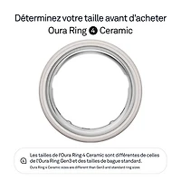 Anneau d'activité et de suivi du sommeil Oura Ring 4 en céramique - Nuage