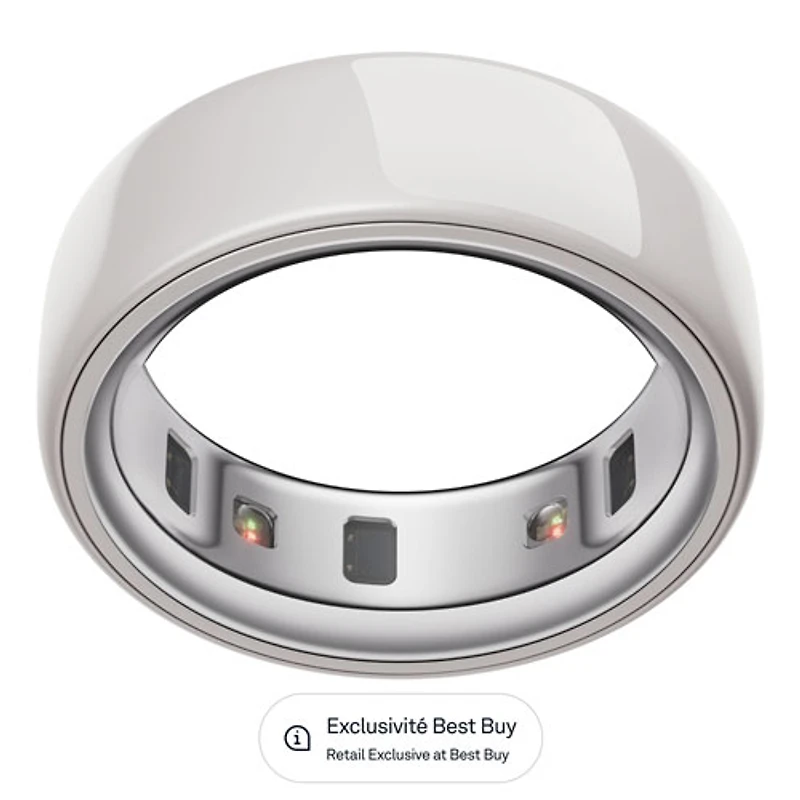 Oura Ring 4 Ceramic Sleep & Fitness Smart Ring - Cloud - Size