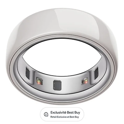 Oura Ring 4 Ceramic Sleep & Fitness Smart Ring - Cloud - Size