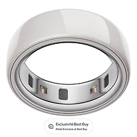Oura Ring 4 Ceramic Sleep & Fitness Smart Ring - Cloud - Size
