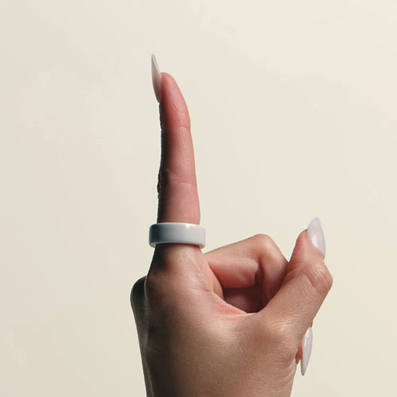 Oura Ring 4 Ceramic Sleep & Fitness Smart Ring - Cloud - Size