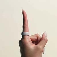 Oura Ring 4 Ceramic Sleep & Fitness Smart Ring - Cloud - Size