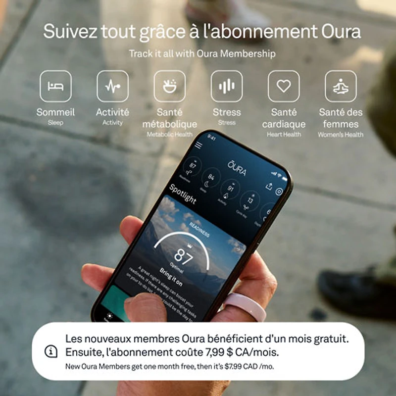 Oura Ring 4 Ceramic Sleep & Fitness Smart Ring - Tide - Size 4