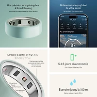 Oura Ring 4 Ceramic Smart Ring with Health, Sleep & Fitness - 45-Day Battery - Tide - Size 6
