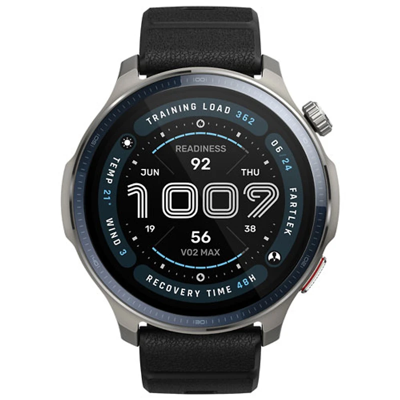 Montre intelligente GPS Balance 2 d'Amazfit avec moniteur de fréquence cardiaque - Noir