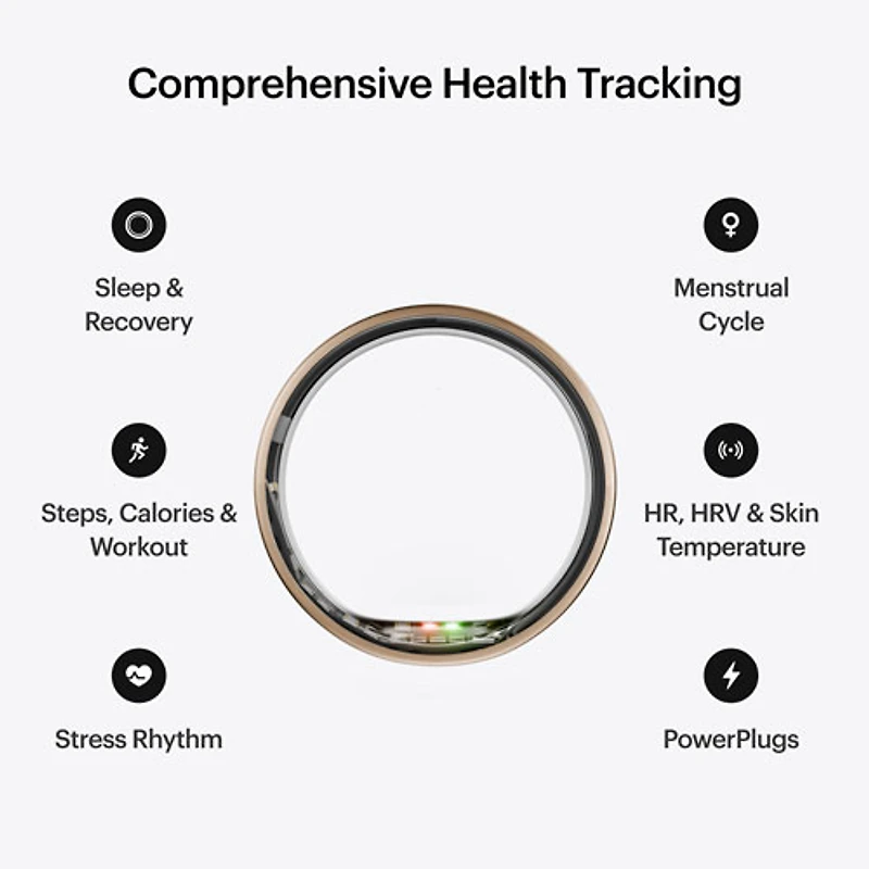 Ultrahuman Ring AIR Smart Ring with Health, Sleep & Fitness - 6 Battery - Rose Gold - Size 12
