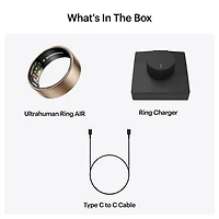 Ultrahuman Ring AIR Smart Ring with Health, Sleep & Fitness - 6 Battery - Rose Gold - Size 12