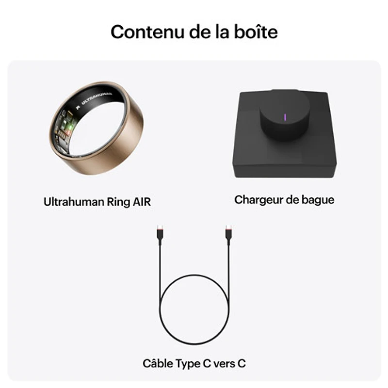 Ultrahuman Ring AIR Smart Ring with Health, Sleep & Fitness - 6 Battery - Rose Gold - Size 12