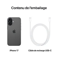 iPhone 17 de 256 Go d'Apple - Noir - Déverrouillé
