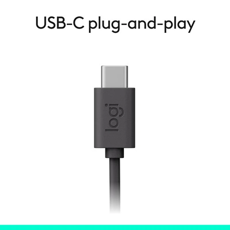 Casque d'écoute avec fil à suppression du bruit H390 de Logitech - Noir minuit