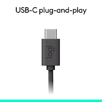 Casque d'écoute avec fil à suppression du bruit H390 de Logitech - Noir minuit