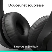 Casque d'écoute avec fil à suppression du bruit H390 de Logitech - Noir minuit