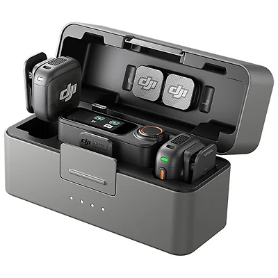 DJI Mic 3 Mini Wireless Microphone (2 TX + 1 RX + Charging Case) - Black