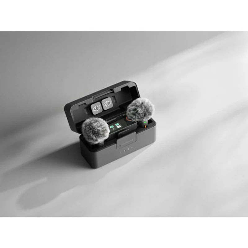 DJI Mic 3 Mini Wireless Microphone (2 TX + 1 RX + Charging Case) - Black