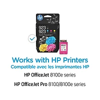 Cartouche d'encre couleur/noire 923 de HP (6C3Y6LN)