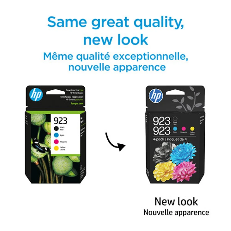 Cartouche d'encre couleur/noire 923 de HP (6C3Y6LN)