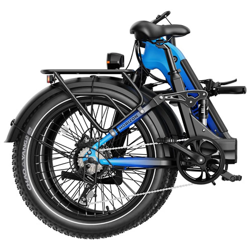 Heybike Horizon Foldable Fat-Tire Electric Cruiser Bike (750W Motor / 88.5 km Range / 45 km/h Top Speed) - Black/Blue