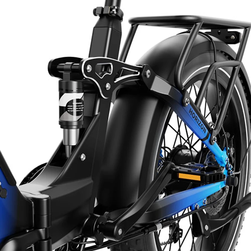 Heybike Horizon Foldable Fat-Tire Electric Cruiser Bike (750W Motor / 88.5 km Range / 45 km/h Top Speed) - Black/Blue