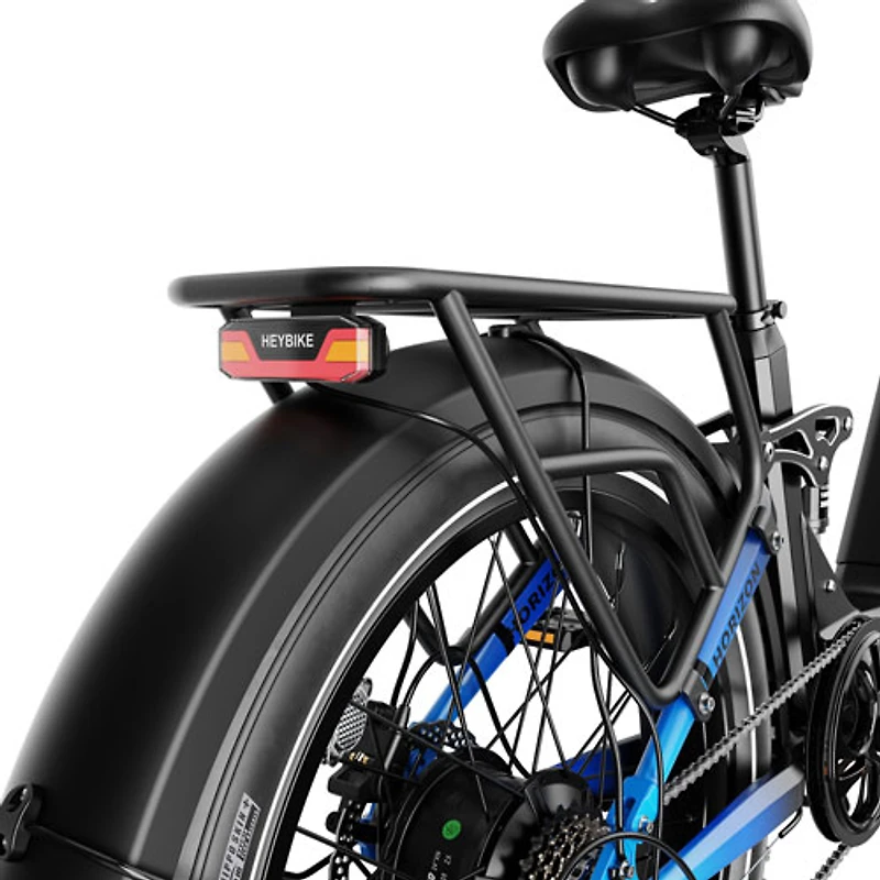 Heybike Horizon Foldable Fat-Tire Electric Cruiser Bike (750W Motor / 88.5 km Range / 45 km/h Top Speed) - Black/Blue
