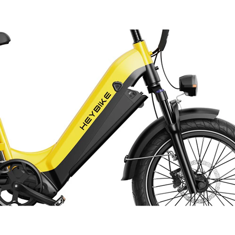 Heybike Hauler Fat-Tire Electric Cargo Bike with Dual Battery (750W Motor / 140 km Range / 45 km/h Top Speed) - Yellow