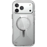 Speck Presidio Perfect-Clear Grip Fitted Hard Shell Case with MagSafe for iPhone 17 Pro Max - Clear/Silver
