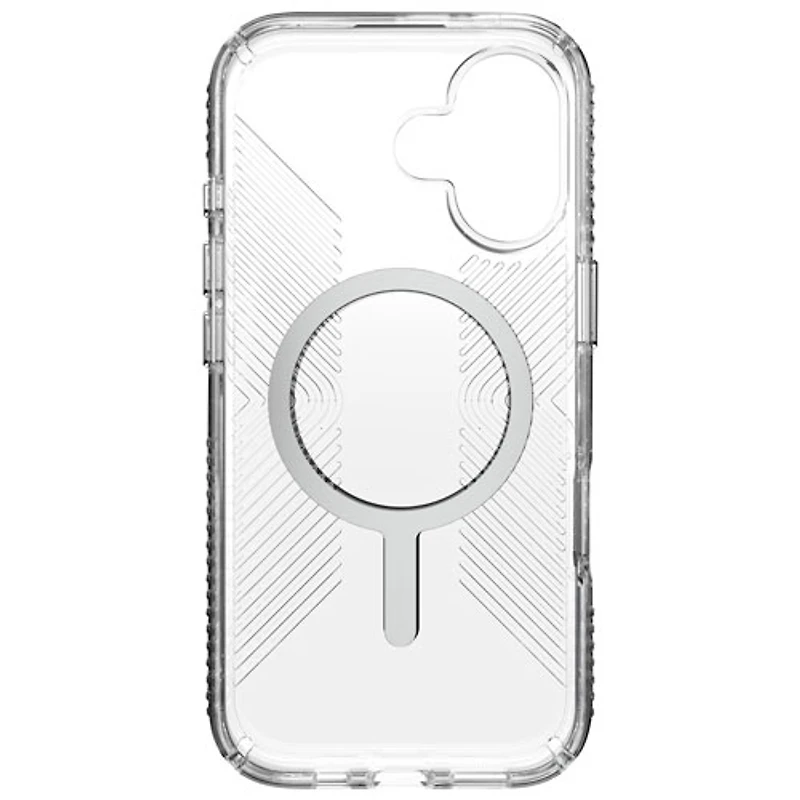 Speck Presidio Perfect-Clear Grip Fitted Hard Shell Case with MagSafe for iPhone 17 - Clear/Silver