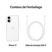 iPhone 17 de 512 Go d'Apple avec TELUS - Blanc - Financement mensuel