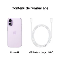 iPhone 17 de 512 Go d'Apple avec Freedom Mobile - Lavande - Paiement Balance mensuel