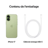 iPhone 17 de 512 Go d'Apple avec Bell - Sauge - Financement mensuel