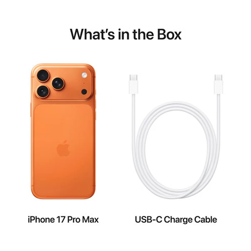 iPhone 17 Pro Max de 512 Go d'Apple avec Bell - Orange cosmique - Financement mensuel