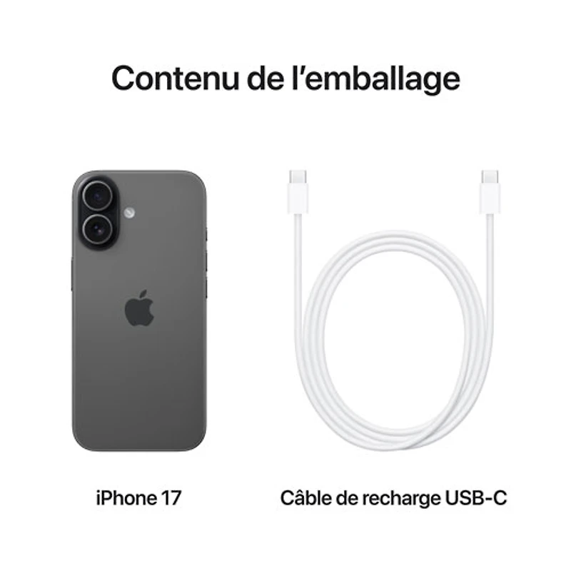 TELUS Apple iPhone 17 256GB - Black - Monthly Financing
