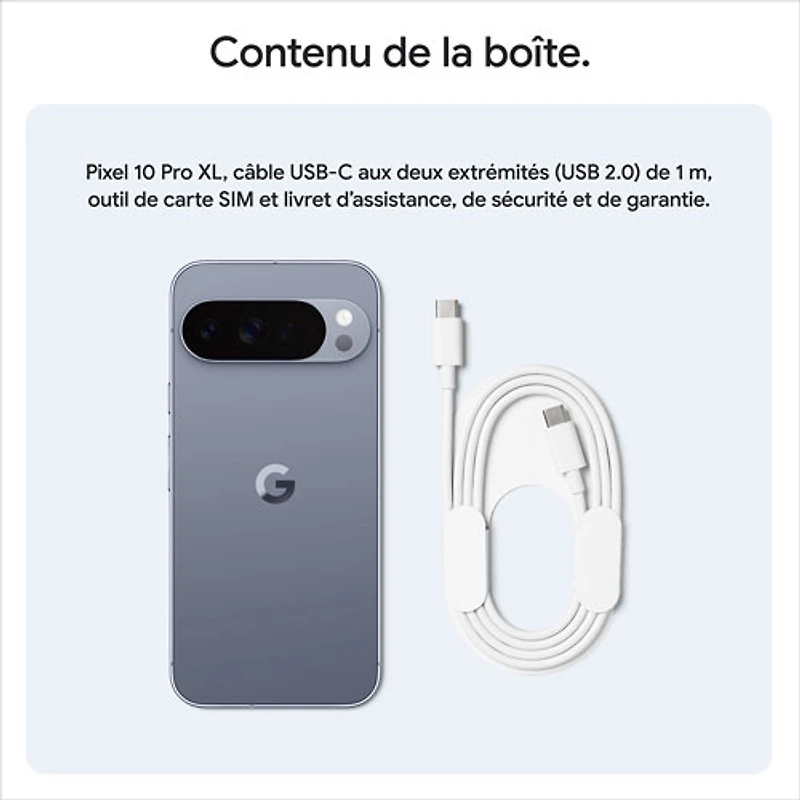 Pixel 10 Pro XL 256 Go de Google - Noir volcanique - Déverrouillé