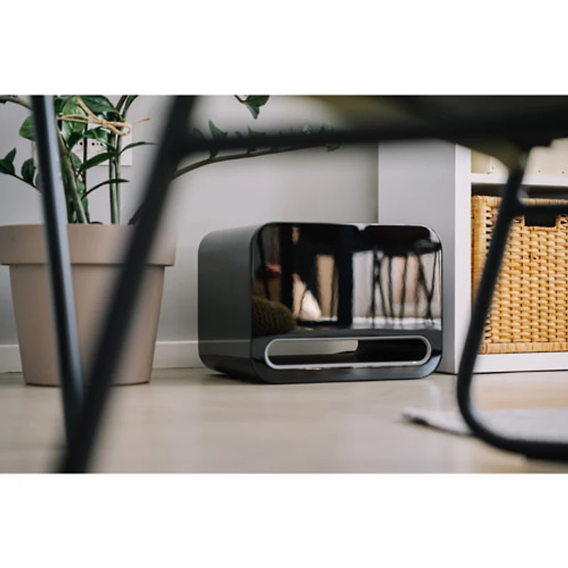 Haut-parleur d'extrêmes graves sans fil 8 po 250 W Sub Pro de WiiM - Noir très lustré