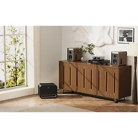 Haut-parleur d'extrêmes graves sans fil 8 po 250 W Sub Pro de WiiM - Noir très lustré